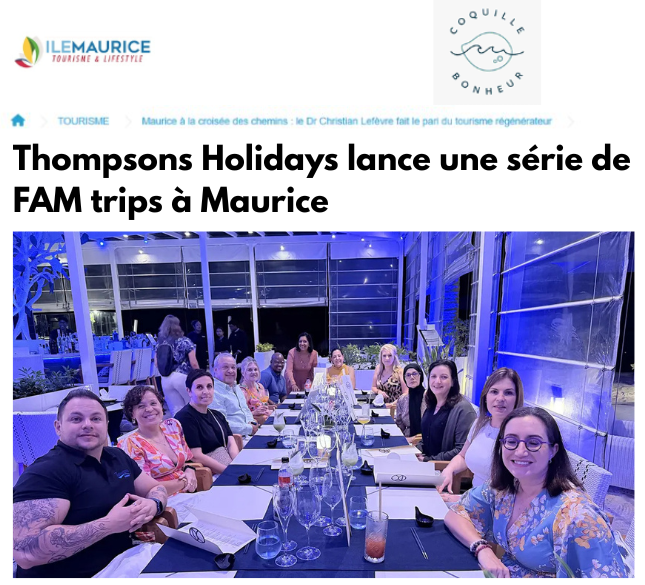 Thompsons Holidays launch a series of fam trips to Mauritius